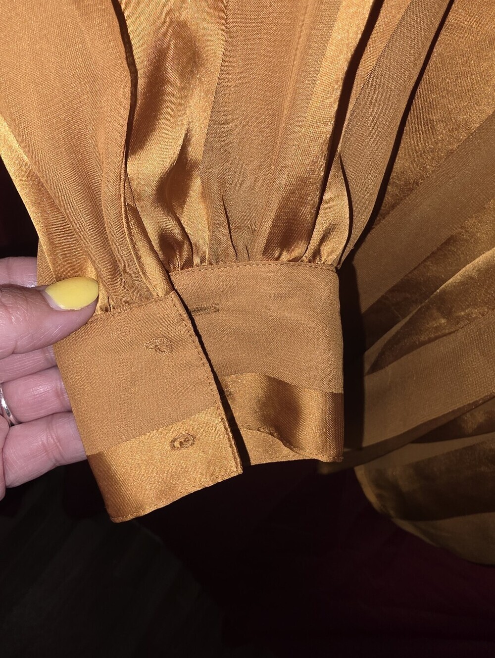 House of Harlow 1960 x REVOLVE Lotta Mini Dress Inca Gold Stripe - Size S - Picture 2 of 4